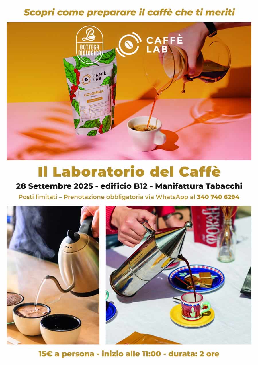 evento laboratorio del caffè presso Bottega Biologica